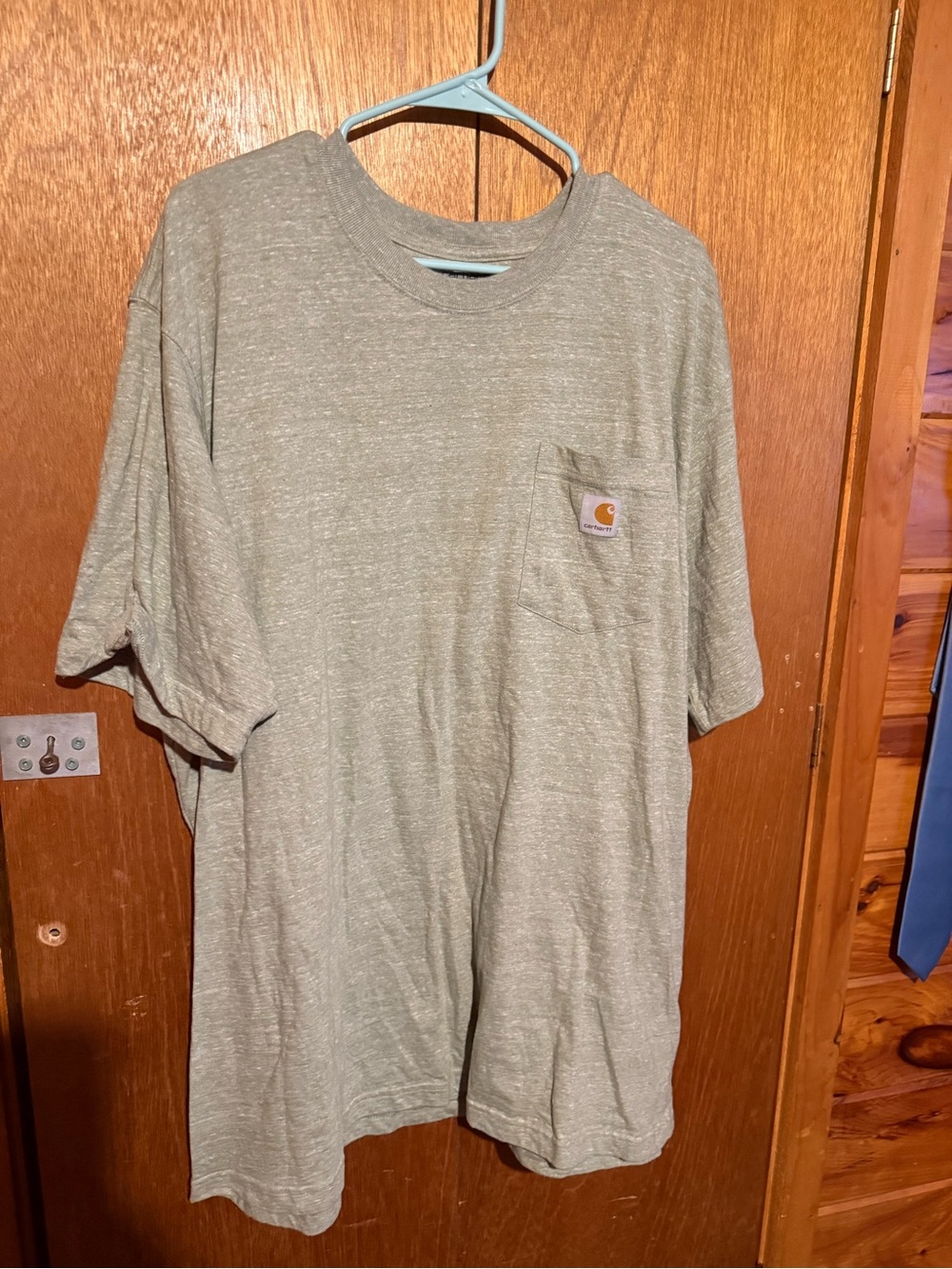 Carhartt Short-Sleeve Pocket Tee in Heather Olive Green
